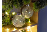 Vianočné ozdoby 4 ks priehľadné sklenené gule, 7 cm