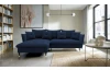 Rohová sedacia súprava Glam, kráľovská modrá látka, ľavý roh