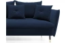 Rohová sedacia súprava Glam, kráľovská modrá látka, ľavý roh