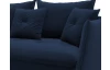 Rohová sedacia súprava Glam, kráľovská modrá látka, ľavý roh