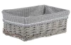 Prútený košík Joy, šedý veľký