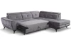 Rohová sedacia súprava Sergio, dymovo šedá látka, pravý roh