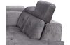 Rohová sedacia súprava Sergio, dymovo šedá látka, pravý roh