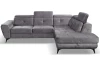 Rohová sedacia súprava Sergio, dymovo šedá látka, pravý roh