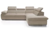 Rohová sedacia súprava Viera, béžová látka, pravý roh