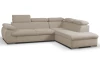 Rohová sedacia súprava Viera, béžová látka, pravý roh