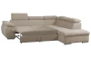 Rohová sedacia súprava Viera, béžová látka, pravý roh