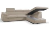 Rohová sedacia súprava Viera, béžová látka, pravý roh