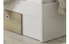 Posteľ s nočnými stolíkmi Kiara 180x200 cm, biela/dub baysen