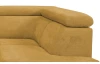 Rohová sedacia súprava Brico, žltá karí látka, pravý roh