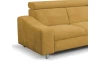Rohová sedacia súprava Brico, žltá karí látka, pravý roh