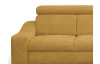 Rohová sedacia súprava Brico, žltá karí látka, pravý roh