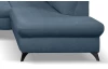 Rohová sedacia  súprava Geneva, zafírovo modrá látka, pravý roh