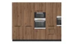 Vysoká kuchynská skriňa Monza, 60 cm, orech/čierna