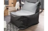 Sedací vak Carole, čierna látka/svetlo šedá tkanina