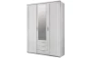 Šatníková skriňa Nadja, 135 cm, biela/zrkadlo