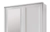 Šatníková skriňa Nadja, 135 cm, biela/zrkadlo