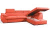 Rohová sedacia súprava Viera, oranžová látka, pravý roh