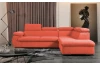 Rohová sedacia súprava Viera, oranžová látka, pravý roh