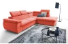 Rohová sedacia súprava Viera, oranžová látka, pravý roh
