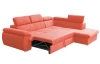 Rohová sedacia súprava Viera, oranžová látka, pravý roh