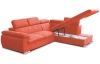 Rohová sedacia súprava Viera, oranžová látka, pravý roh