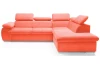Rohová sedacia súprava Viera, oranžová látka, pravý roh