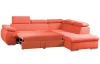 Rohová sedacia súprava Viera, oranžová látka, pravý roh