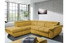 Rohová sedacia súprava Speedway, žltá látka, ľavý roh, bez rozkladu
