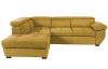 Rohová sedacia súprava Speedway, žltá látka, ľavý roh, bez rozkladu