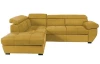 Rohová sedacia súprava Speedway, žltá látka, ľavý roh, bez rozkladu