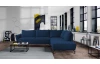 Rohová sedacia súprava Bella, námornícka  modrá látka, pravý roh