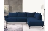 Rohová sedacia súprava Bella, námornícka  modrá látka, pravý roh