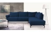 Rohová sedacia súprava Bella, námornícka  modrá látka, pravý roh