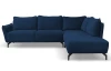 Rohová sedacia súprava Bella, námornícka  modrá látka, pravý roh