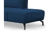 Rohová sedacia súprava Bella, námornícka  modrá látka, pravý roh