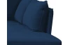 Rohová sedacia súprava Bella, námornícka  modrá látka, pravý roh
