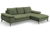 Rohová sedacia súprava Vespa, špenátová zelená látka, pravý roh