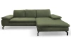 Rohová sedacia súprava Vespa, špenátová zelená látka, pravý roh