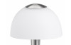 Stolová LED lampa Ventura 29 cm, matný nikel/biele sklo