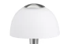 Stolová LED lampa Ventura 29 cm, matný nikel/biele sklo