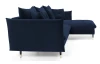 Rohová sedacia súprava Glam, kráľovská modrá látka, pravý roh