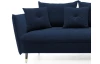Rohová sedacia súprava Glam, kráľovská modrá látka, pravý roh