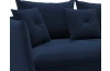 Rohová sedacia súprava Glam, kráľovská modrá látka, pravý roh