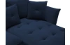 Rohová sedacia súprava Glam, kráľovská modrá látka, pravý roh