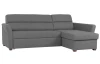 Rohová sedacia súprava Livia, dymovo šedá látka, pravý roh