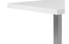 Jedálenský stôl Quadrato 70x70 cm, biely/nerez