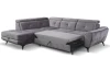 Rohová sedacia súprava Sergio, dymovo šedá látka, ľavý roh