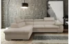 Rohová sedacia súprava Viera, béžová látka, ľavý roh