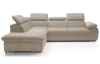 Rohová sedacia súprava Viera, béžová látka, ľavý roh